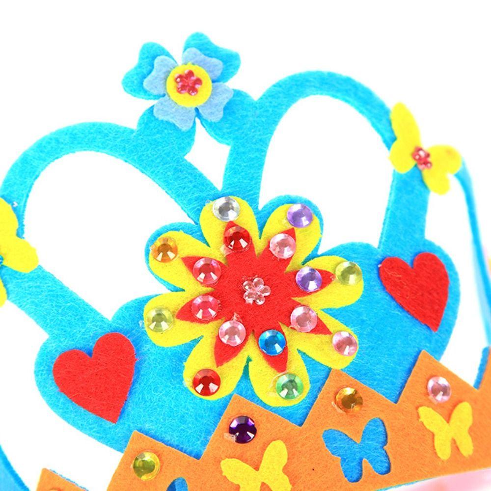 Montessori Kids DIY Arts Hats Handicrafts Queen Crown Head Band Hair Band Craft Hat Toy  Gift