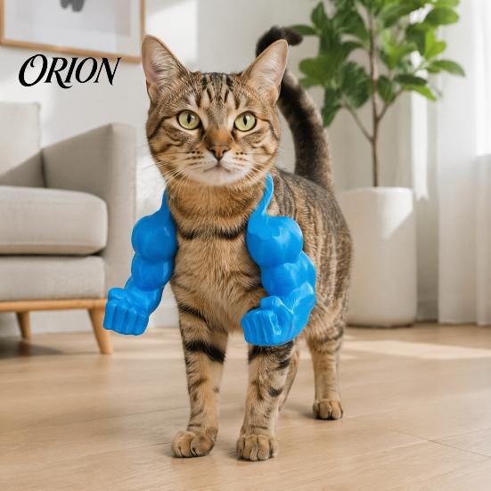 Playful Cat Dress-up Items Muscle Arms, Hilarious 3D Printed Muscular Pet Lightweight Arms for Kittens Shoulder Attachment Feline Cosplay, Fun