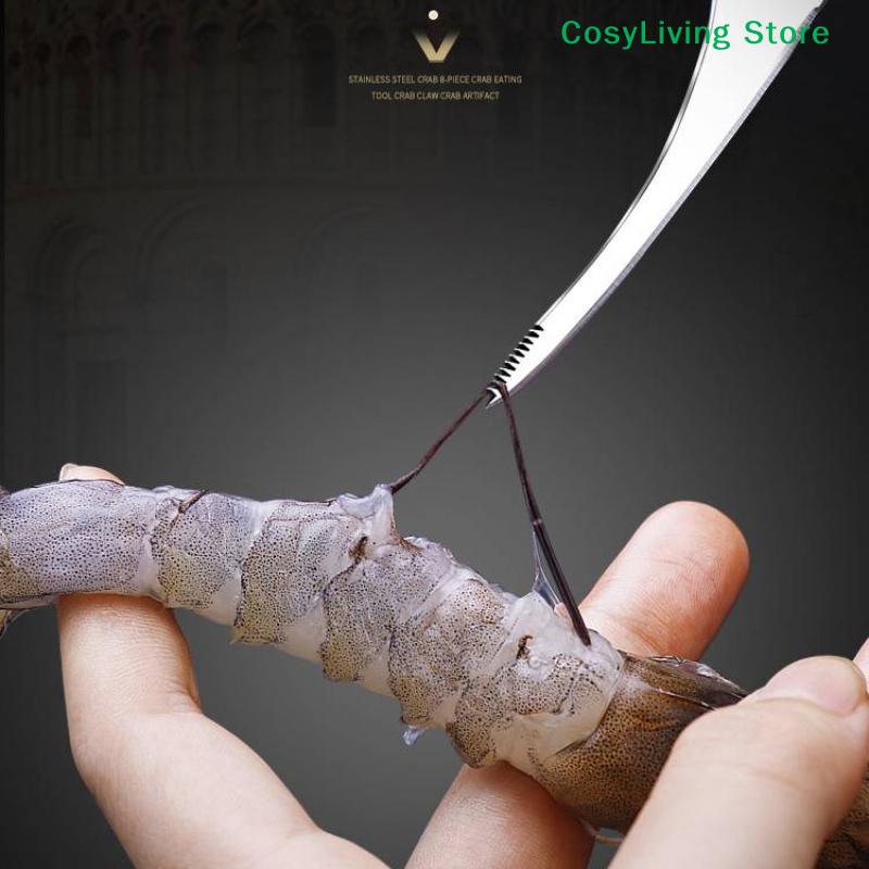 [CL]Stainless Steel Shrimp Peeling Tools Seafood Quick Sheller Shrimp Line Remover Shrimp Shell Peeler Kitchen Tools[CL]