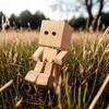 Creative Shaking Wooden Man Figurine Decoration Small Ornaments Leg-swinging Robot Figurine Cute Wood Man Home Car Deco Gifts