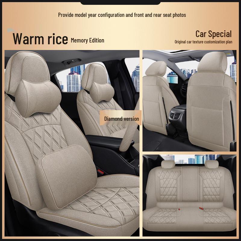 Toyota Corolla All-Season Linen Seat Covers, 5-Seat Full-Surround Design