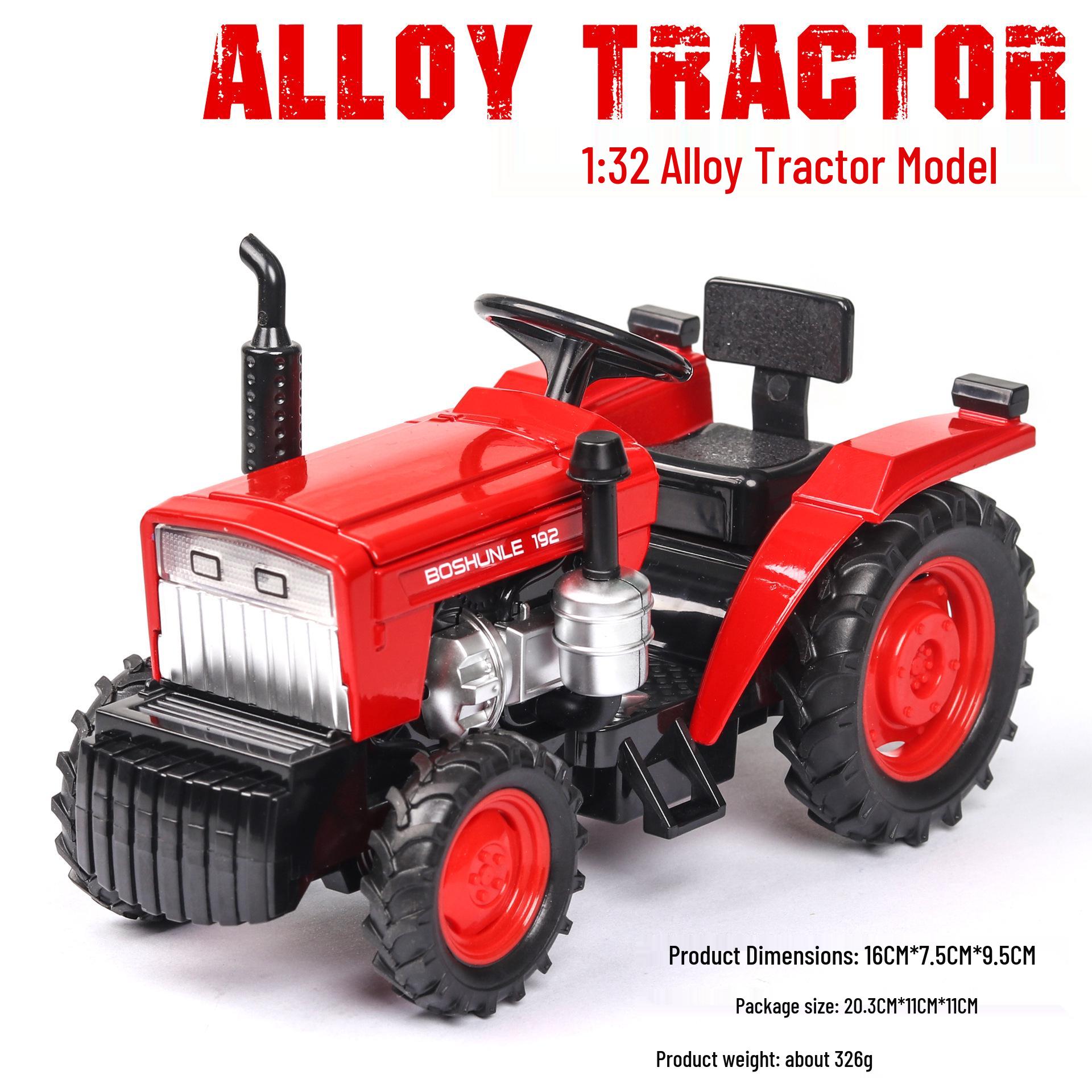 

1:32 Farm Tractor Toy with Sound & Light, Opening Doors, Boxed Model красный