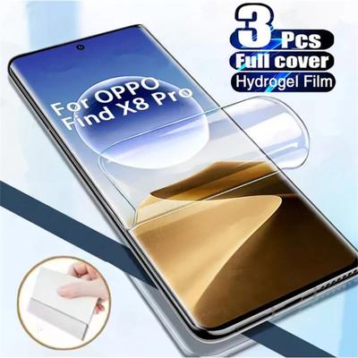 3 יחידות סרט הידרוג'ל עבור OPPO Find X8 X6 X5 X3 Lite Pro X7 Ultra כיסוי מלא מגן מסך עבור OPPO A80 A79 A53 A40 לא זכוכית