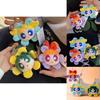 Adorable 12cm Flower Plush Toy Keychain Colorful Cute Backpack Accessory For Kids