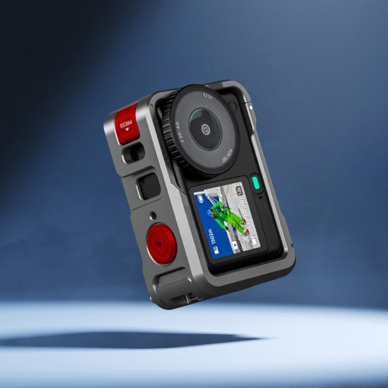 Protective Metal Cage for ACTION6 Cameras Frame with Cold Shoe Slot 1/4 Screw Hole Double Open Design Precise Cut Port