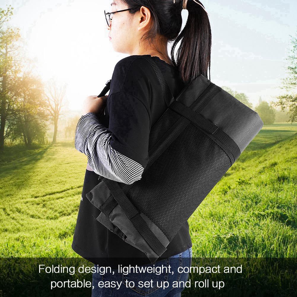 Portable Moistureproof Picnic Mat Outdoor Camping Beach Stadium Folding Seat Cushion Black