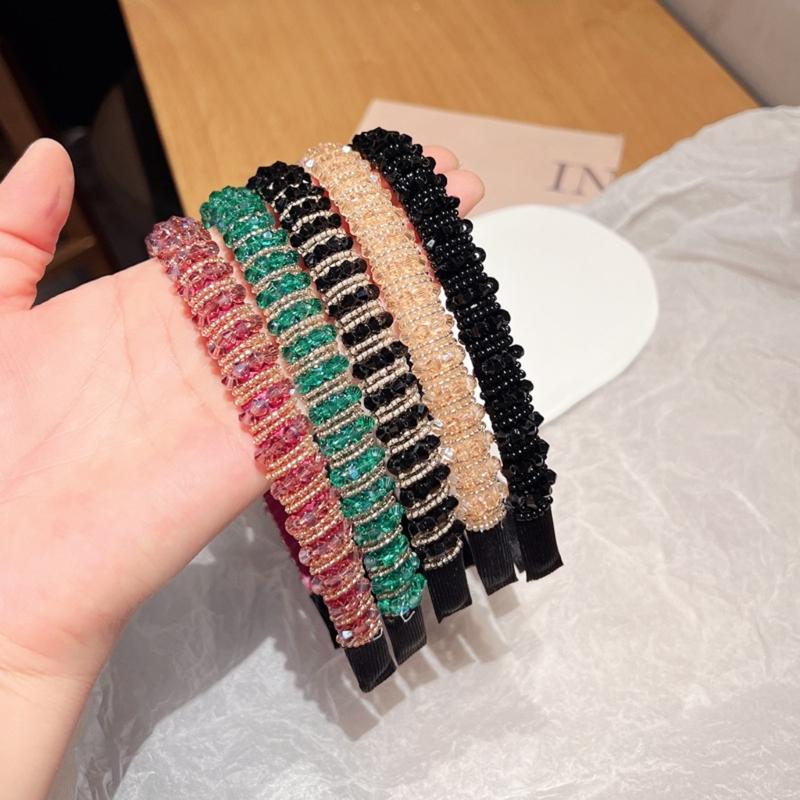 Blingbling Crystal Headband French Styles High Skull Hairband Women Hair Decors
