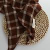 Temperamentní pletená kostkovaná trojúhelníková šála Šála s prémiovým vzhledem Dámská teplá šátek na hlavu Multifunkční ležérní malá šála