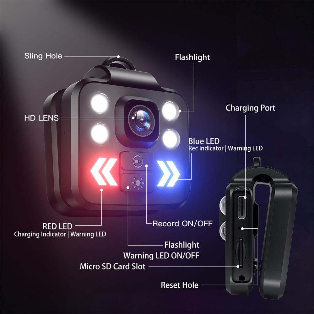 1080P with Audio and Video Recording, Mini Outdoor Sports Wireless Wearable Video Recorder, 3 LED Modes Flashlight HeadLamp Record Waterproof Cam