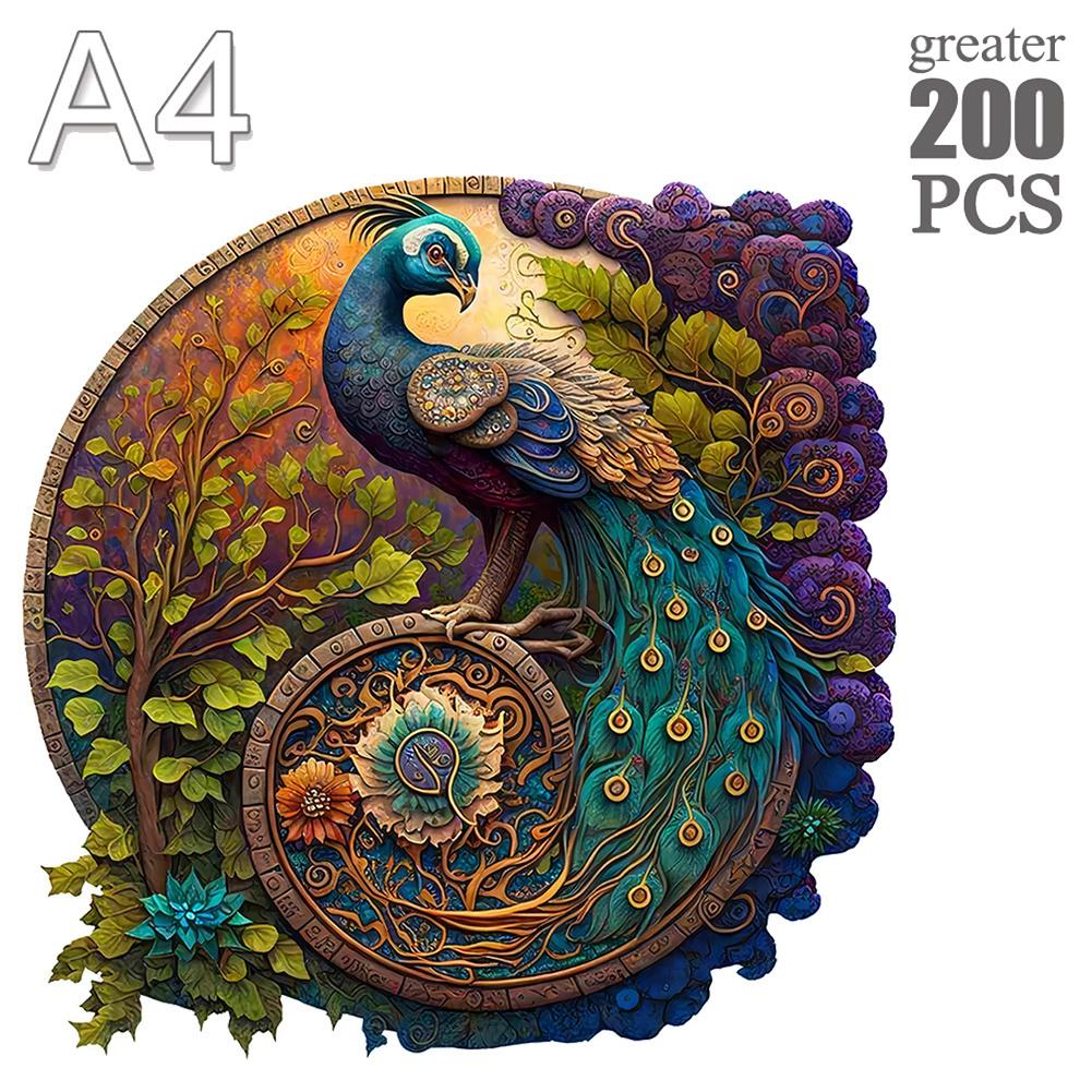 Non-Toxic Animal Wooden Puzzle For Adults Children A3 A4 A5 3D Wood Diy Crafts Shaped Christmas Gift Wooden Jigsaw Puzzle Gifts New