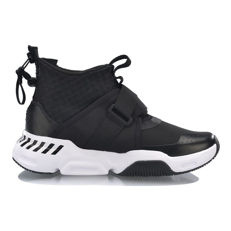 Li Ning Surviver K High-Top Casual Sneakers Women Sneakers Black AGLP046-2