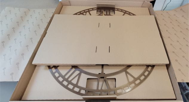 Metal wall clock mirror gold 50cm