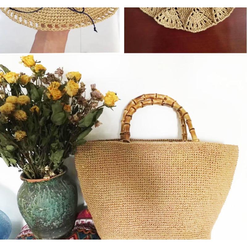 150g Natural Cotton Raffia Yarn for Hand Crochet Knitting Summer Hats Bags Diy Straw Sandals Fluffy Paper Grass Thread Beige