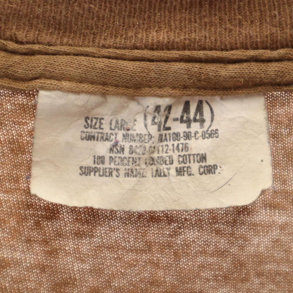 US ARMY 90s Old DLA Short Sleeve T-shirt L Brown Single Stitch Men's Used
