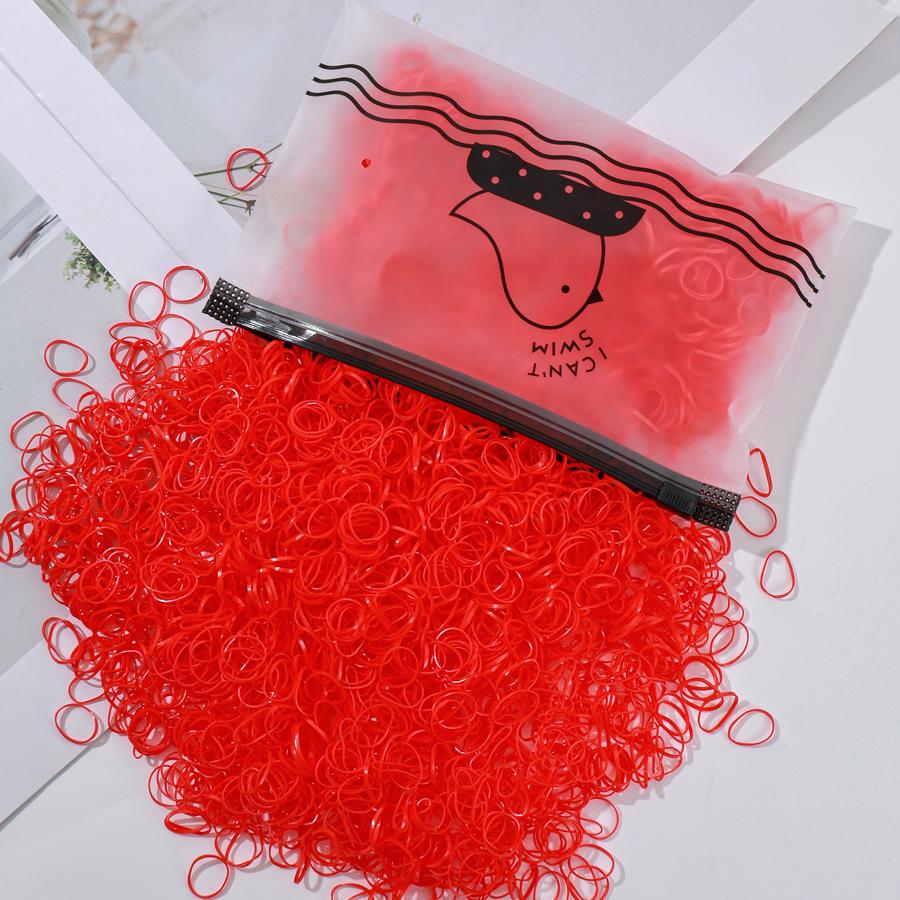 500/1000/2000Pcs Girls Colourful Disposable Rubber Band Hair Ties Headband Children Ponytail Holder Bands Kids Hair Accessories