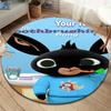Bing Custom Name Round Area Rug,Carpet Rug for Living Room Bedroom Sofa Playroom Decor,Non-slip Floor Mat