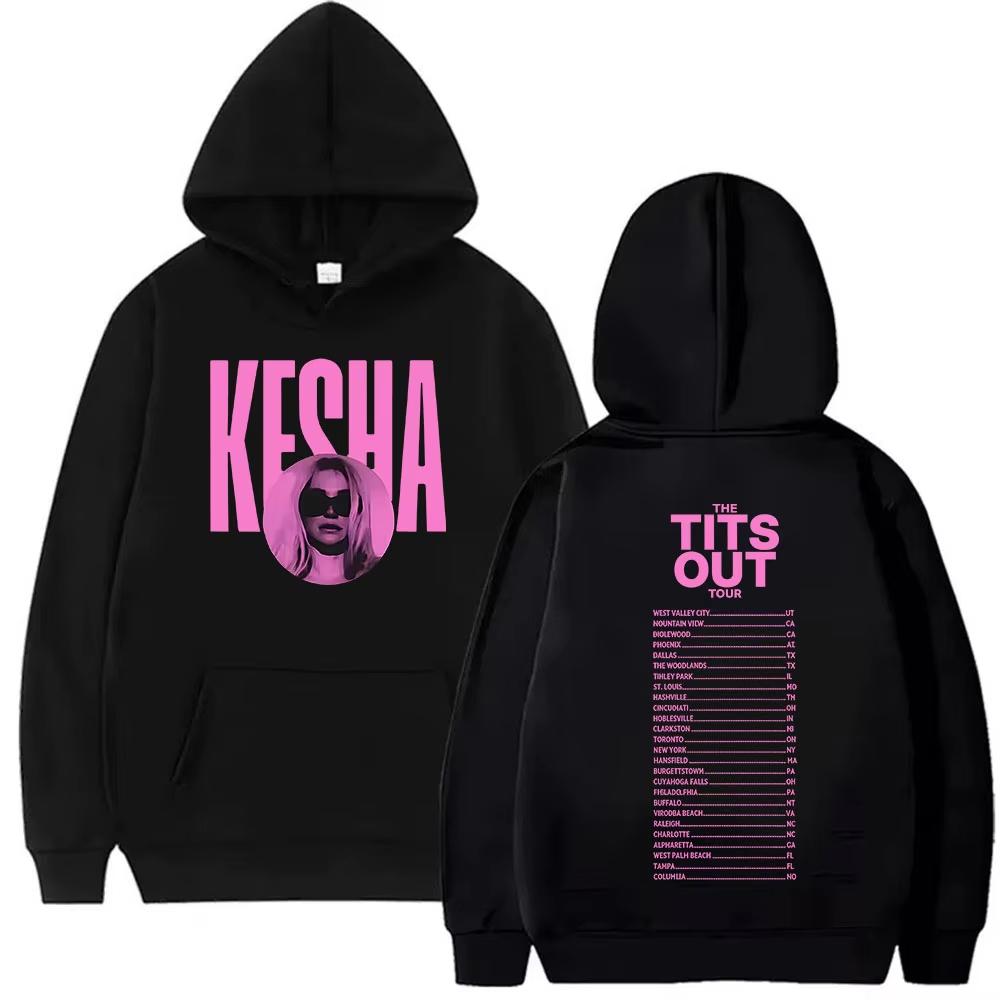 

Singer Kesha The Tits Out Tour Hoodie Men Women Vintage Long Sleeve Oversized Sweatshirt Casual Clothing Pullover Hoody S