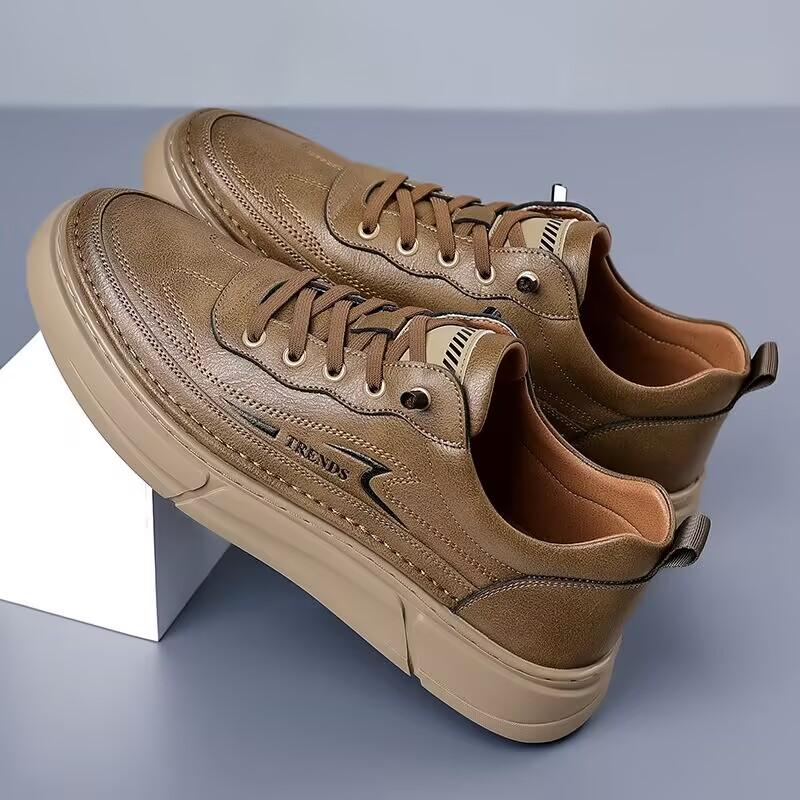 Men Casual Leather Shoes2026 New Luxury Genuine Leather Walking Shoes Outdoor Flat Designer Sneakers Tenis Masculino Shoes