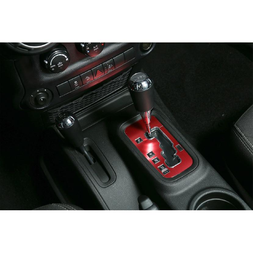 Car Gear Shift Panel Decoration Cover Stickers for Jeep Wrangler JK 2011-2017 Auto Interior Mouldings Accessories Aluminum