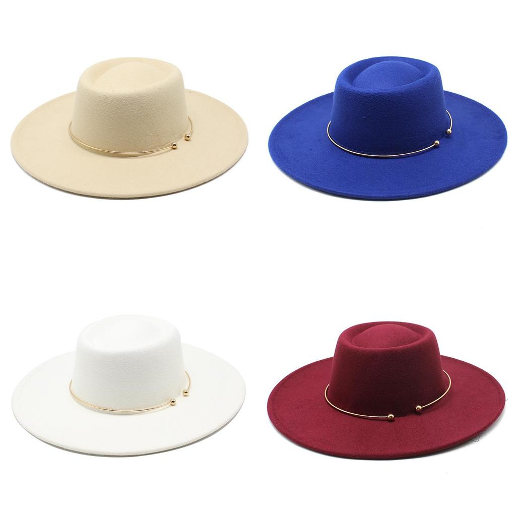 Wool Felt Classic Bowler Hat With Wide Brim For Outdoor Casual Wear