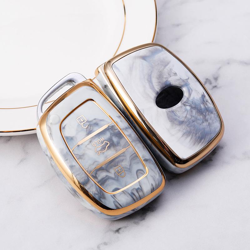 Moderne Autoschlüsselhülle für ix25, ix35, Sonata, Elantra, Mistra - Schützende Schale Tasche