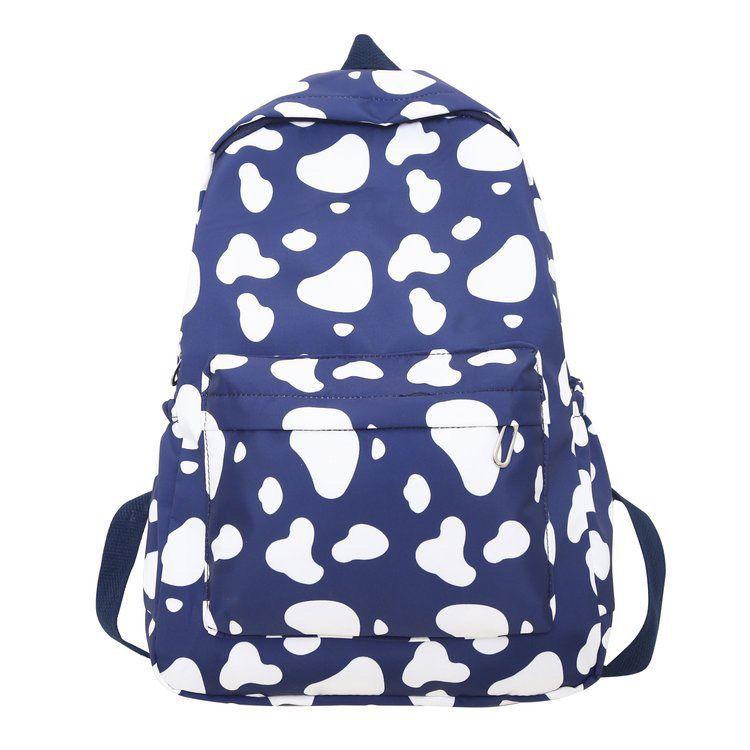 Schultasche Rucksack Harajuku ins Mittelschüler Große Kapazität Campus Schüler Mori Rucksack Frisch und Niedlich Schultasche Kuhmuster