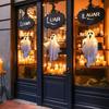 3 ks Halloweenských závěsných duchů 19,6" LED svítících venkovních létajících bílých duchů pro dekoraci předzahrádky, terasy, trávníku, zahrady, párty