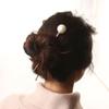 Women Vintage Metal Headdress Bridal Hair Accessories Pearl Hair Stick U-shaped Hairpin Hair Style Tools