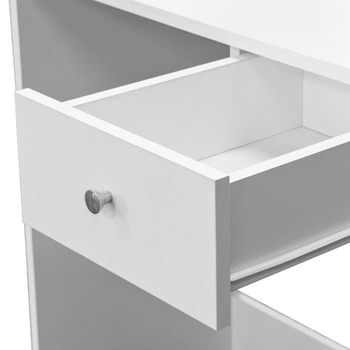 VidaXL Coiffeuse Bois d’ingénierie 75x40x141 cm Blanc 244861