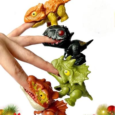 Children's Cartoon Simulation Dinosaur Model Dinosaur Creative Desktop Ornaments Fun Finger Biting Dinosaur Toy