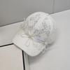 Pearl Flower Lace Baseball Cap for Women Girls Fashionable Breathable Adjustable Sun Hat Sweet Kawaii Cute Unstructured Dad Hat
