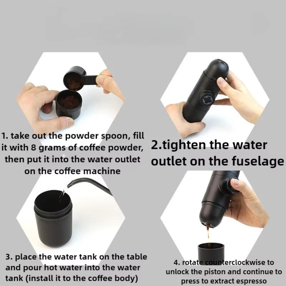 Manual Espresso Coffee Maker Hand Press Capsule Coffee Maker Travel Coffee Machine  Picnic