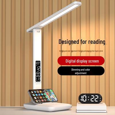 Lampada da Scrivania e Comodino a LED Multifunzione con Protezione per gli Occhi per Studenti – Doppio Uso Spina/Batteria