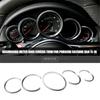 NEW-For- Cayenne 958 2011-2018 Silver Car Dashboard Meter Ring Covers Trim Interior Decoration