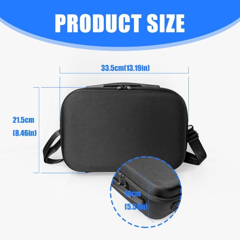 Heavy Duty Controller Storage Box Lightweight Travel Carrying Case with Shoulder Strap for Studio Host Accessories