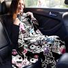 1pc Kuromi Collage Throw Blanket, Cartoon Character Decorative Blanket for Room, Soft Bedding Cover, Perfect Gift for Birthday or Holiday Season, Suit