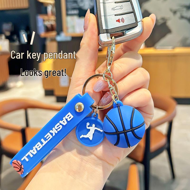 NBA Basketball Keychain Souvenir: Cross-Border Simulation Pendant for Backpack or Small Gift