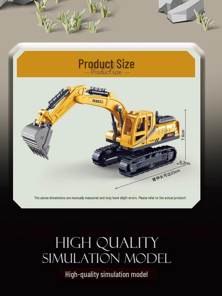 Large Flatbed Transport Truck Semi-Trailer Dolly Toy: Children's Inertial Car, Engineering Excavator, Military Vehicle.