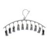 Hanger Space Saving Curved Hanger For Yoga Pants And Leggings Closet Organizer With 10 Clips For Clothing Store Pants Hanger