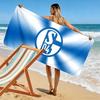 Asciugamano da Spiaggia con Stampa Schalke 04, Asciugamano Grande Morbido ad Asciugatura Rapida per Spiaggia Campeggio Nuoto