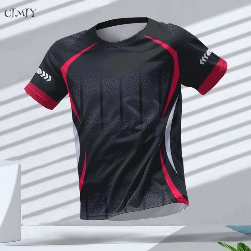 Men's Jersey Casual Fitness Men's Compression Shirt Outdoor Sports Shirt Dry Fit T-shirt Crew neck Breathable Short Sleeve