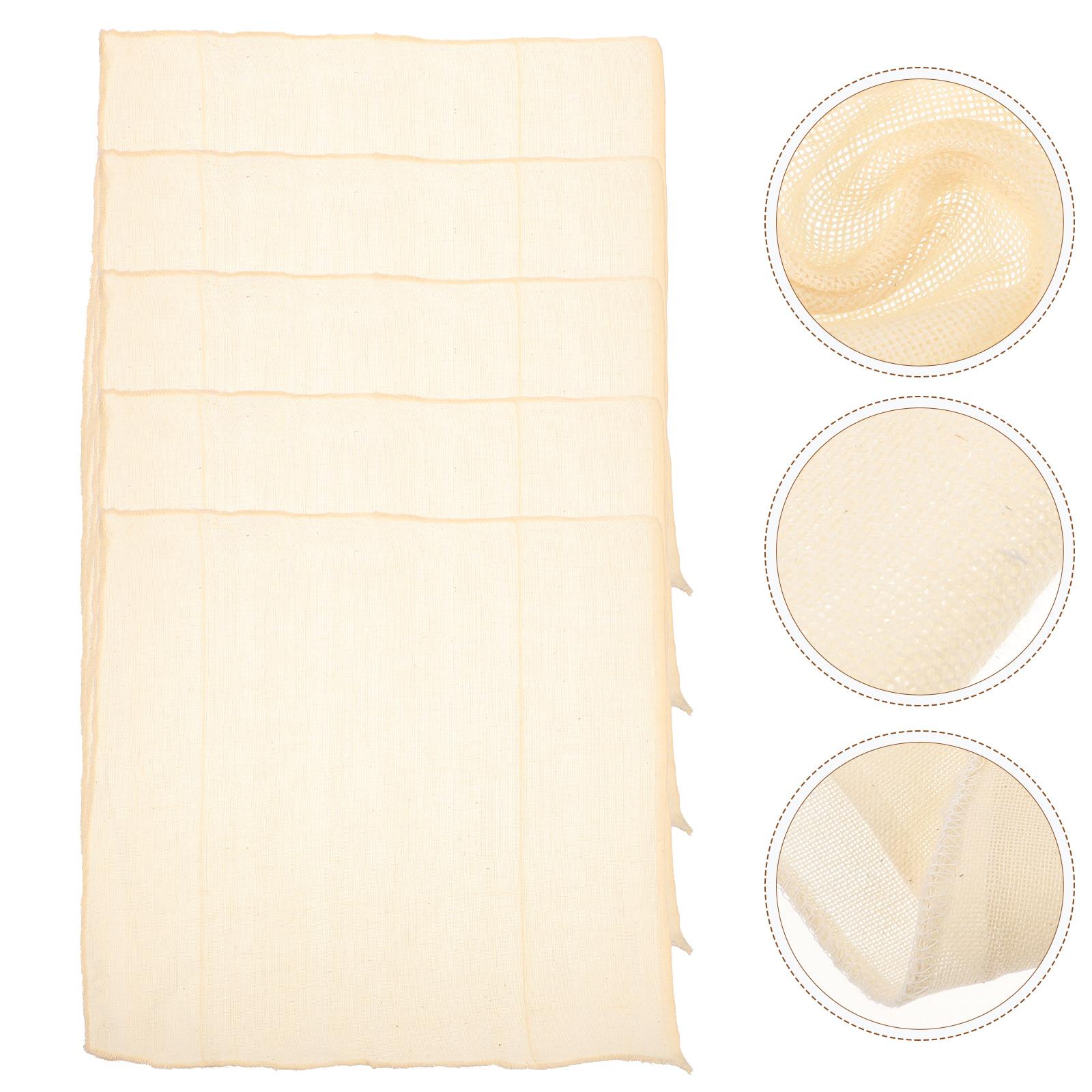 

5 шт. хлопковая марля для тофу, для процеживания соусов, приготовления сыра, греческого йогурта, комбучи, тофу, многоразовая 40X40CM