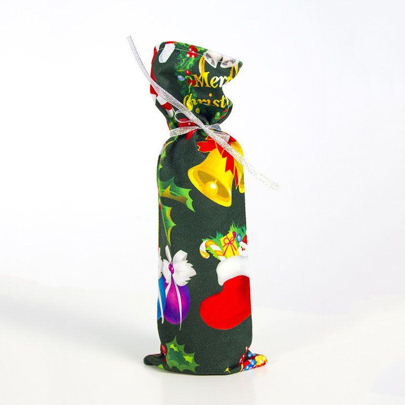 Festive Christmas Wine Bottle Gift Bags With Sequins For A Vibrant Holiday Table