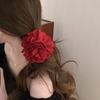 Flower Clip Rose Half-Tied Hairpin Women Headdress Big Flower Large Shark Claws