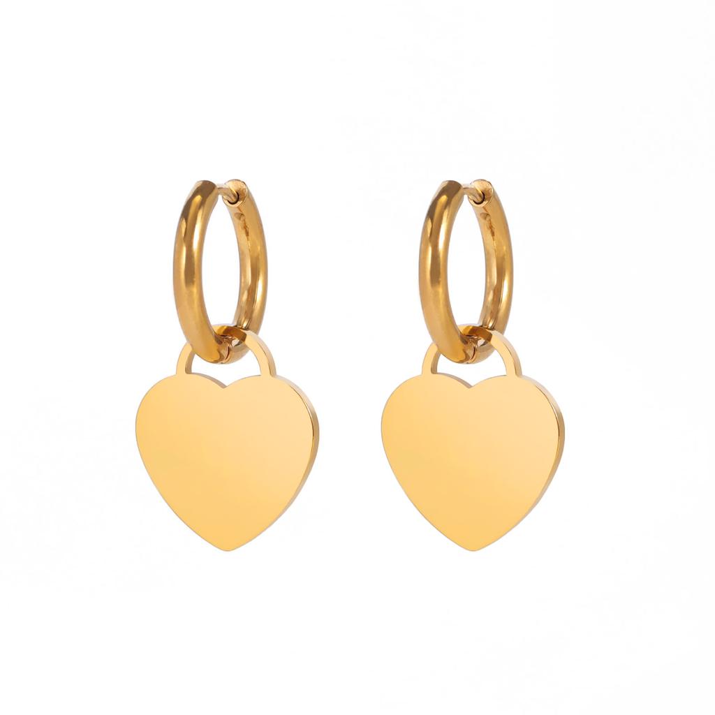 Niedliche Hängeohrringe mit Blumen für Frauen Trendige goldfarbene Edelstahl-Ohrringe Neu im Sortiment Party-Hochzeitsschmuck Geschenk