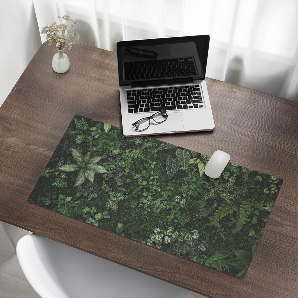 Desk Pad for Mouse, Keyboard and Laptop Leaf Wall 90x45 cm