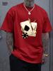 Simple Poker Dice Graphic T Shirts For Men Fashion Trendy Short Sleeve 3D Printed T-shirts Casual Oversized Streetwear Tees Tops