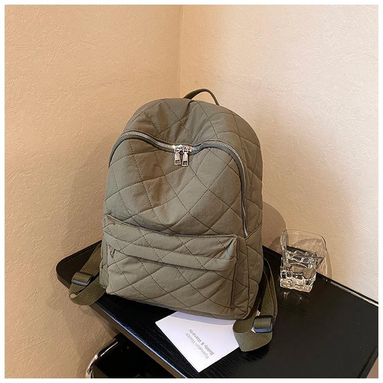 Backpack Bag Women'S Cotton Clothing Bag Travel Backpack Large Capacity Commuter Student Schoolbag