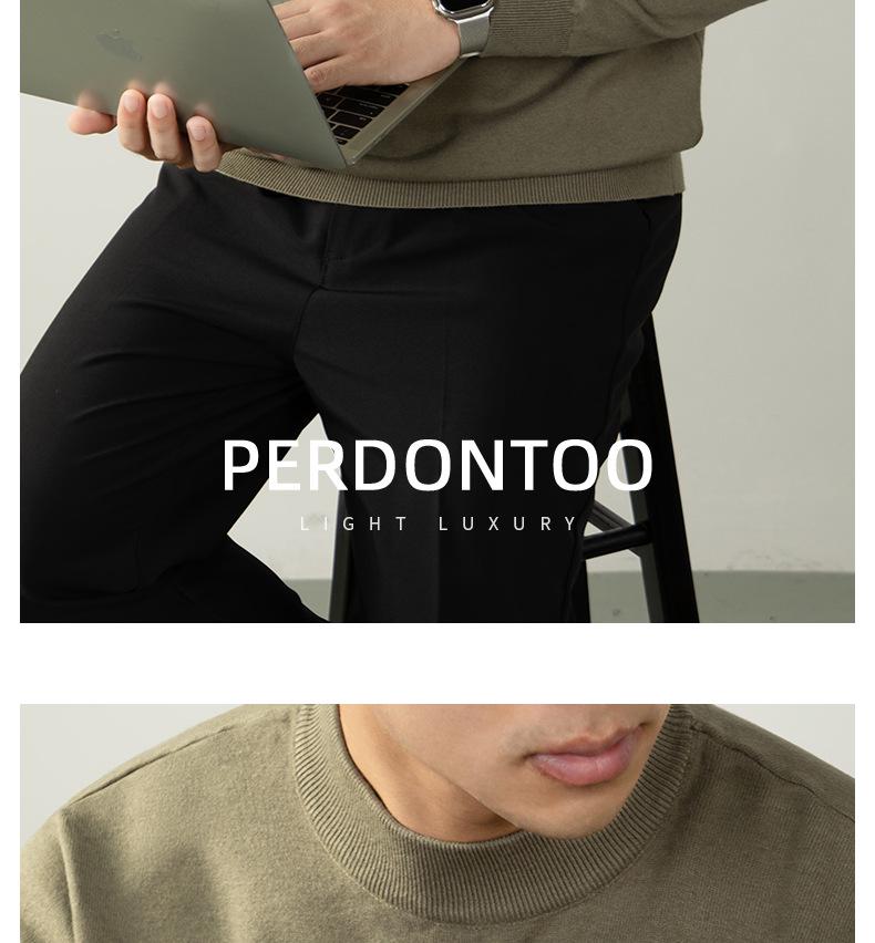 Men's Far-Infrared Self-Heating Sheep Modal Knitwear: Skin-Friendly, Anti-Pilling, Long-Sleeved Sweater for Autumn and Winter