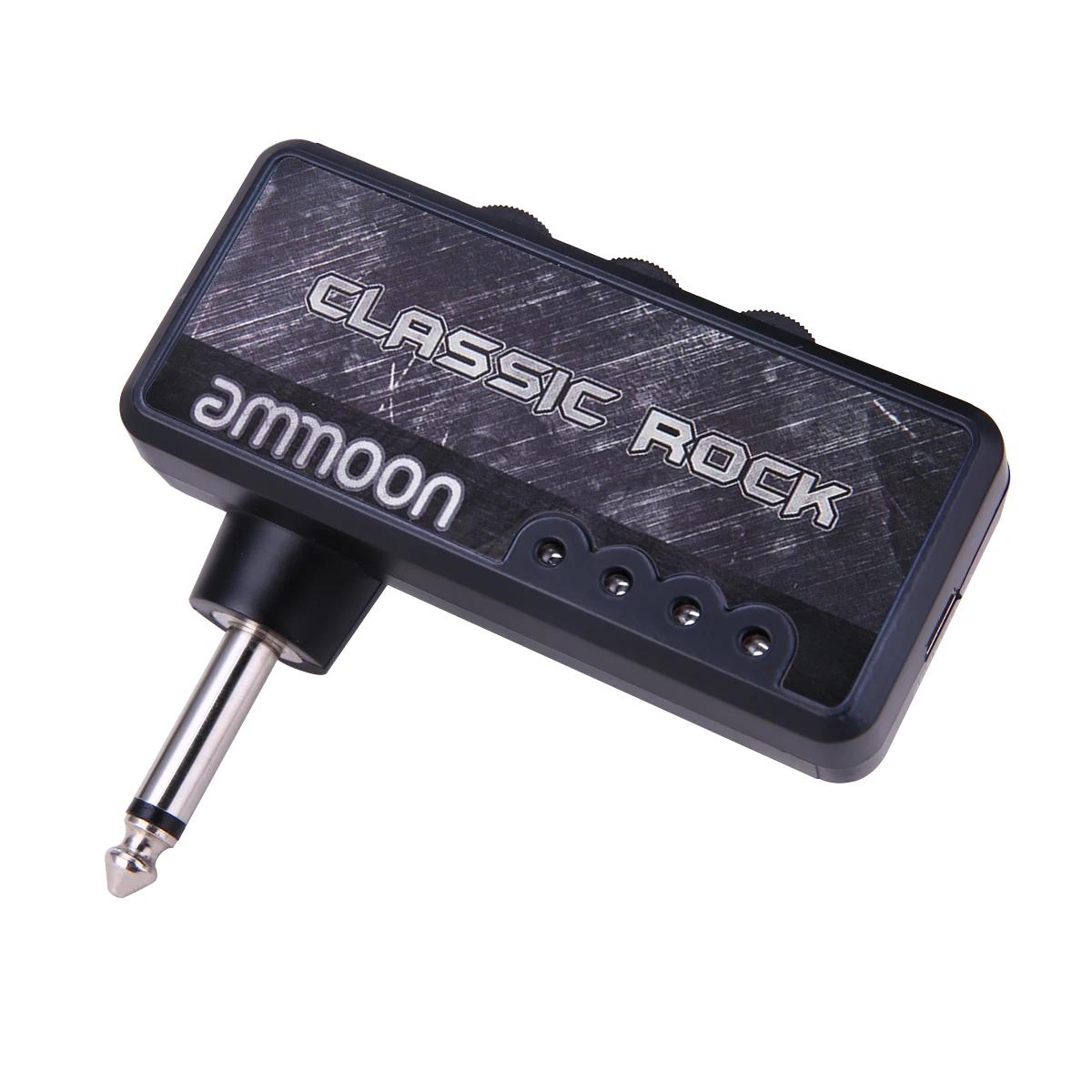 

3.5mm Headphone Jack & Aux In ammoon Electric Guitar Headphone Amplifier Amp 1/4 Inch Plug with Classic Rock Distortion Effect